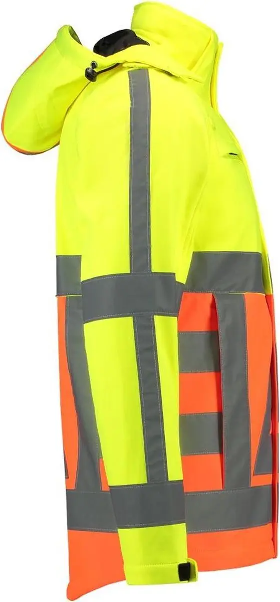 Tricorp Soft Shell Jack Verkeersregelaar 403002 - Maat L - Fluor Geel/Orange
