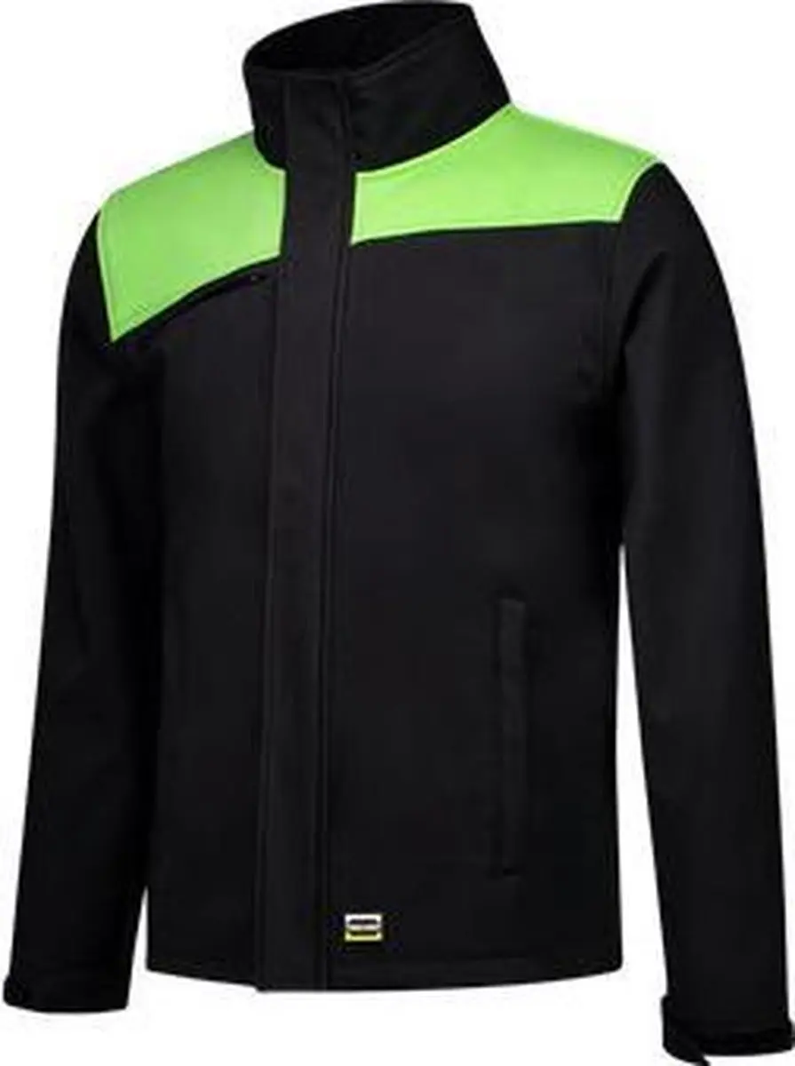 Tricorp Softshell Bicolor Naden 402021 - Zwart/Lime - L