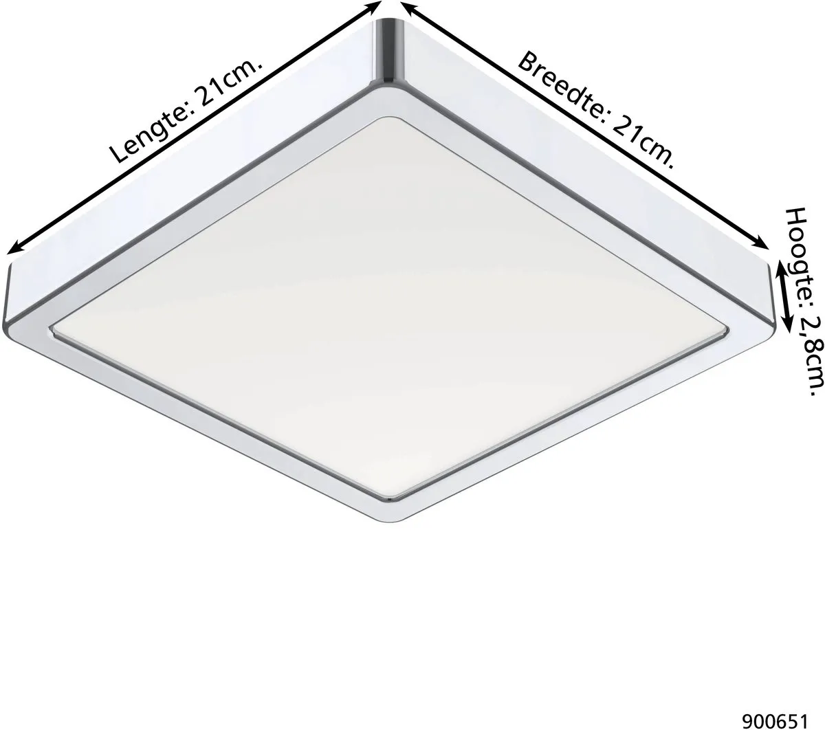 Eglo Fueva 5 Plafondlamp LED 21cm - Chroom