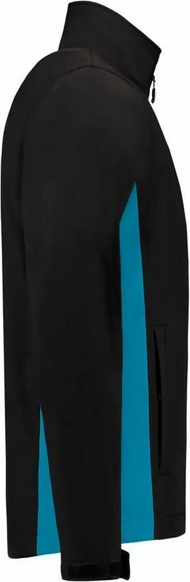 Tricorp Softshell Bicolor 402002 - Zwart/Turquoise - S