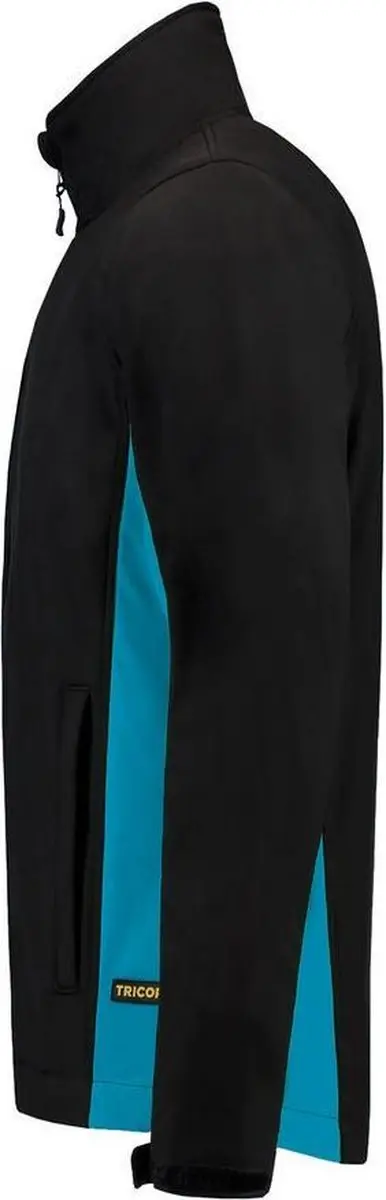 Tricorp Soft Shell Jack Bi-Color XS - Zwart/Turquoise