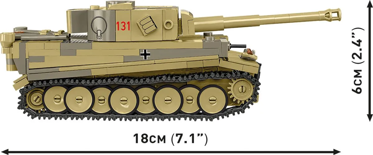 Cobi Panzer VI Tiger I 2734 - 442 Stukken - afbeelding 6 van 6