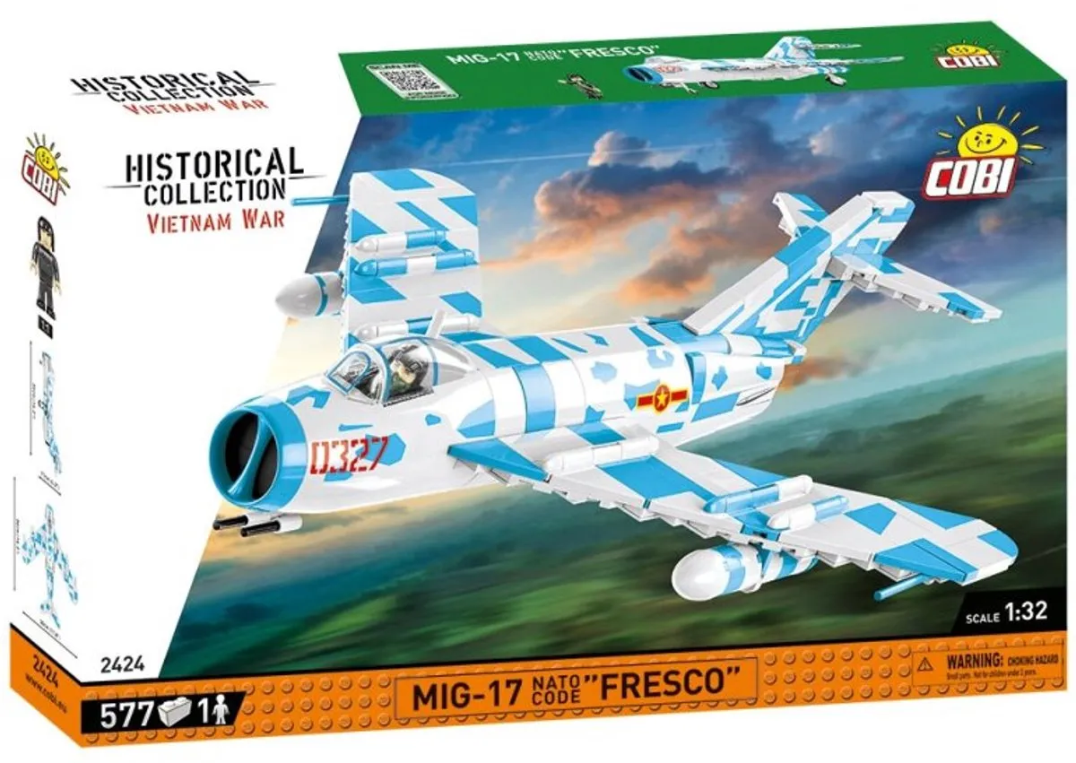 Cobi 2424 MiG-17 Bouwdoos - 577 Onderdelen - Blauw - afbeelding 6 van 6