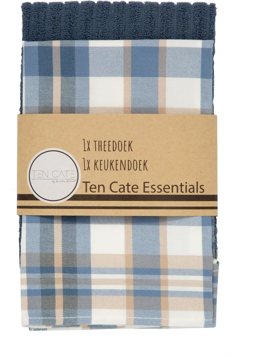 Ten Cate Theedoeken & Keukendoek Set - 2 Stuks - Donkerblauw