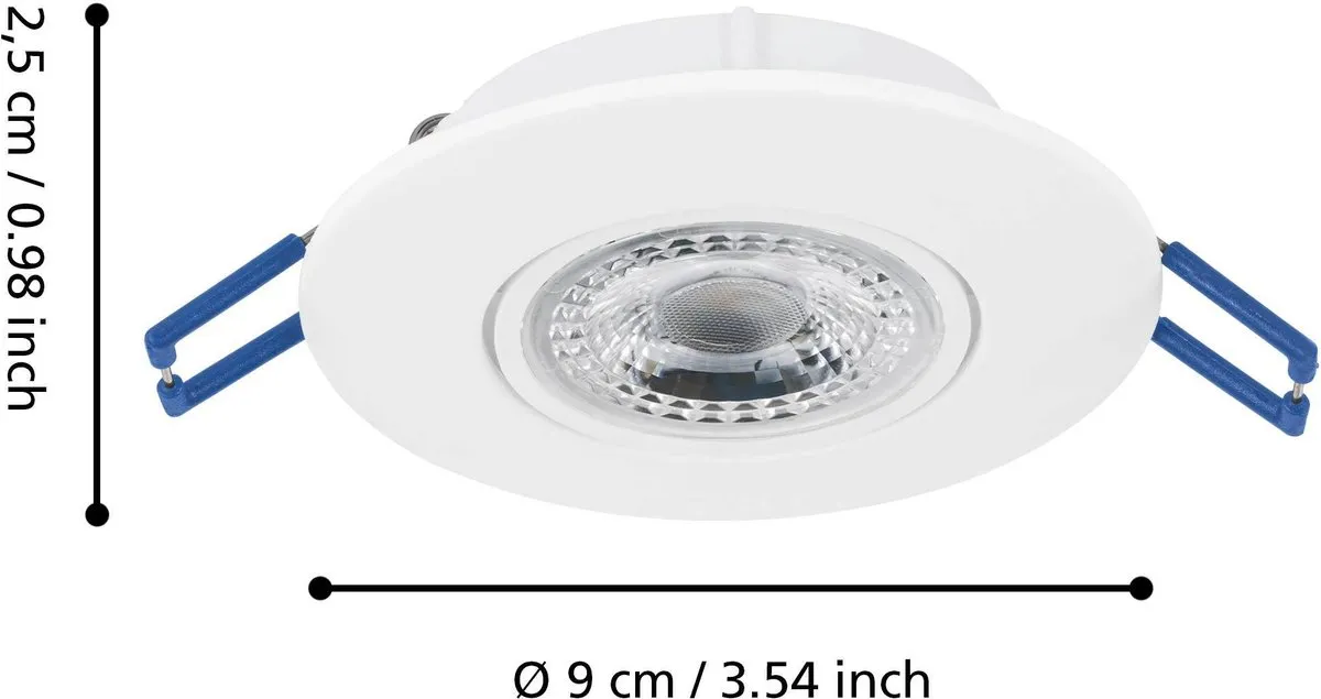 Eglo Zujar Inbouwspot LED Ø90mm - 7 Stuks Wit