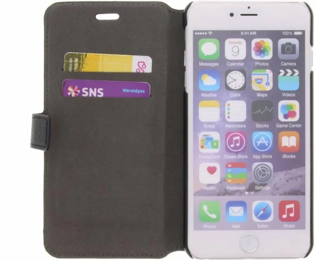Guess Tori Collection Book Case i6P35022501 - iPhone 6/6s Plus - Zwart