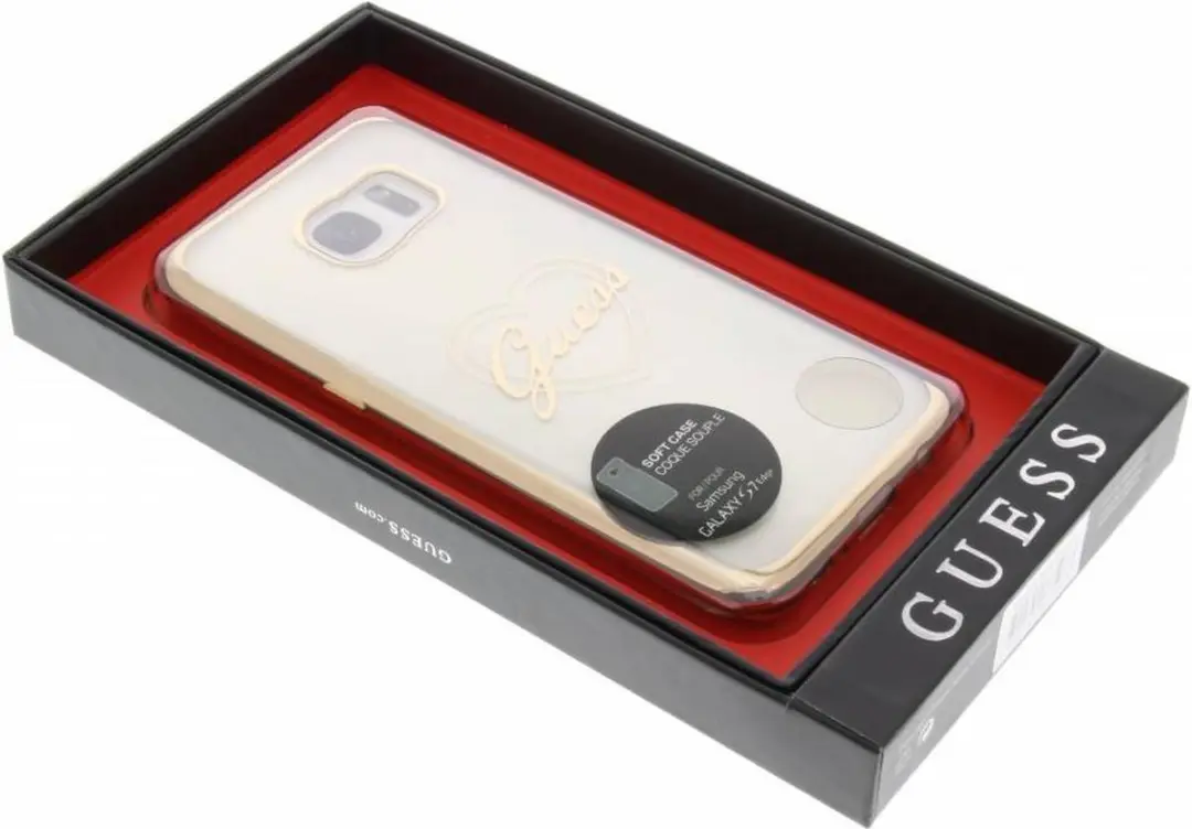 GUESS Heart TPU Hoesje G935F37598301 - Goud
