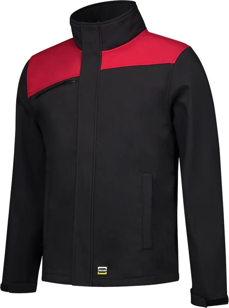 Tricorp Softshell Bicolor Naden 402021 - Zwart/Rood - XXL