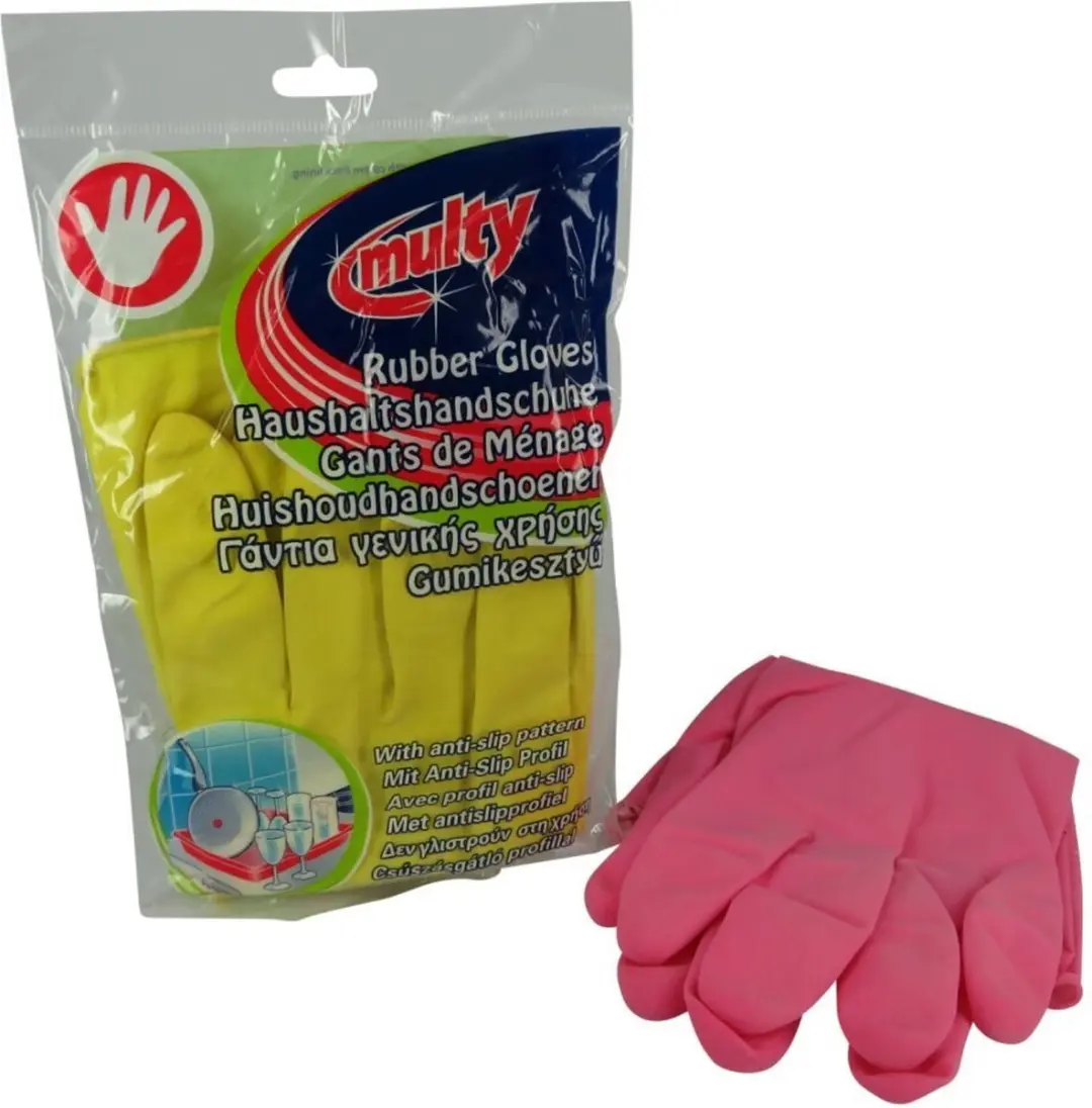 Multy Huishoudhandschoenen Geel