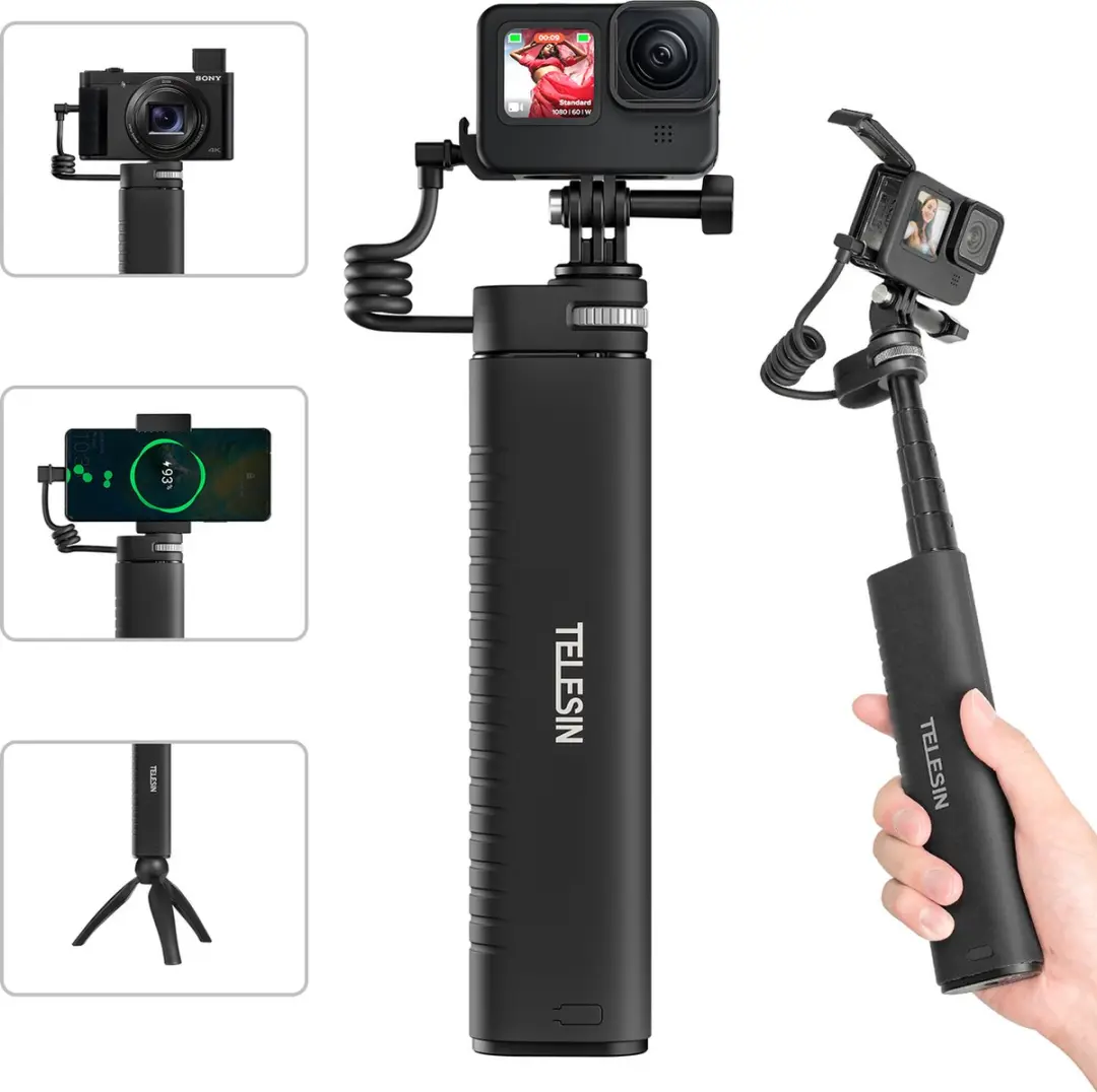 Telesin Oplaadbare Selfiestick 90cm
