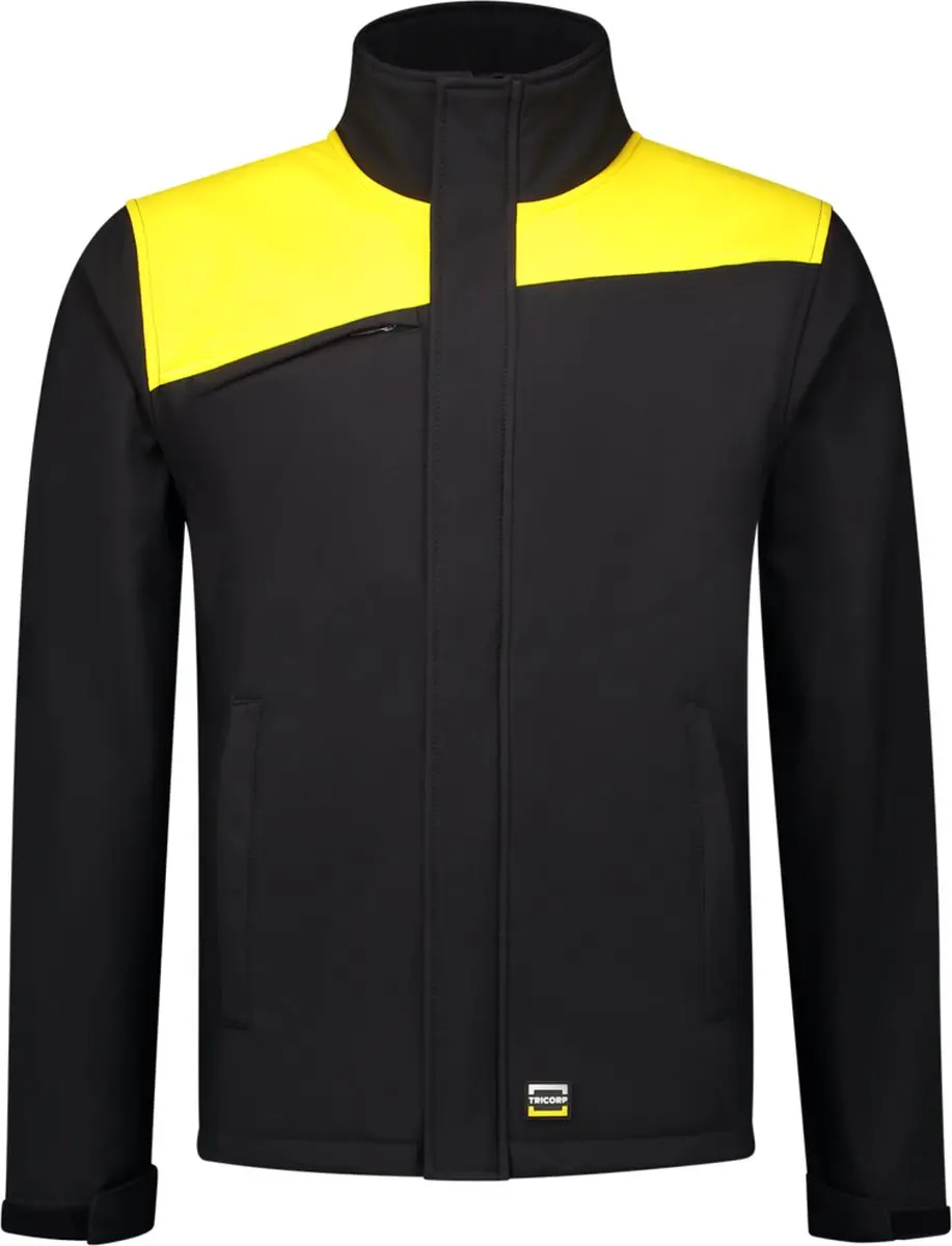 Tricorp Softshell Bicolor Naden 402021 - Zwart/Geel M