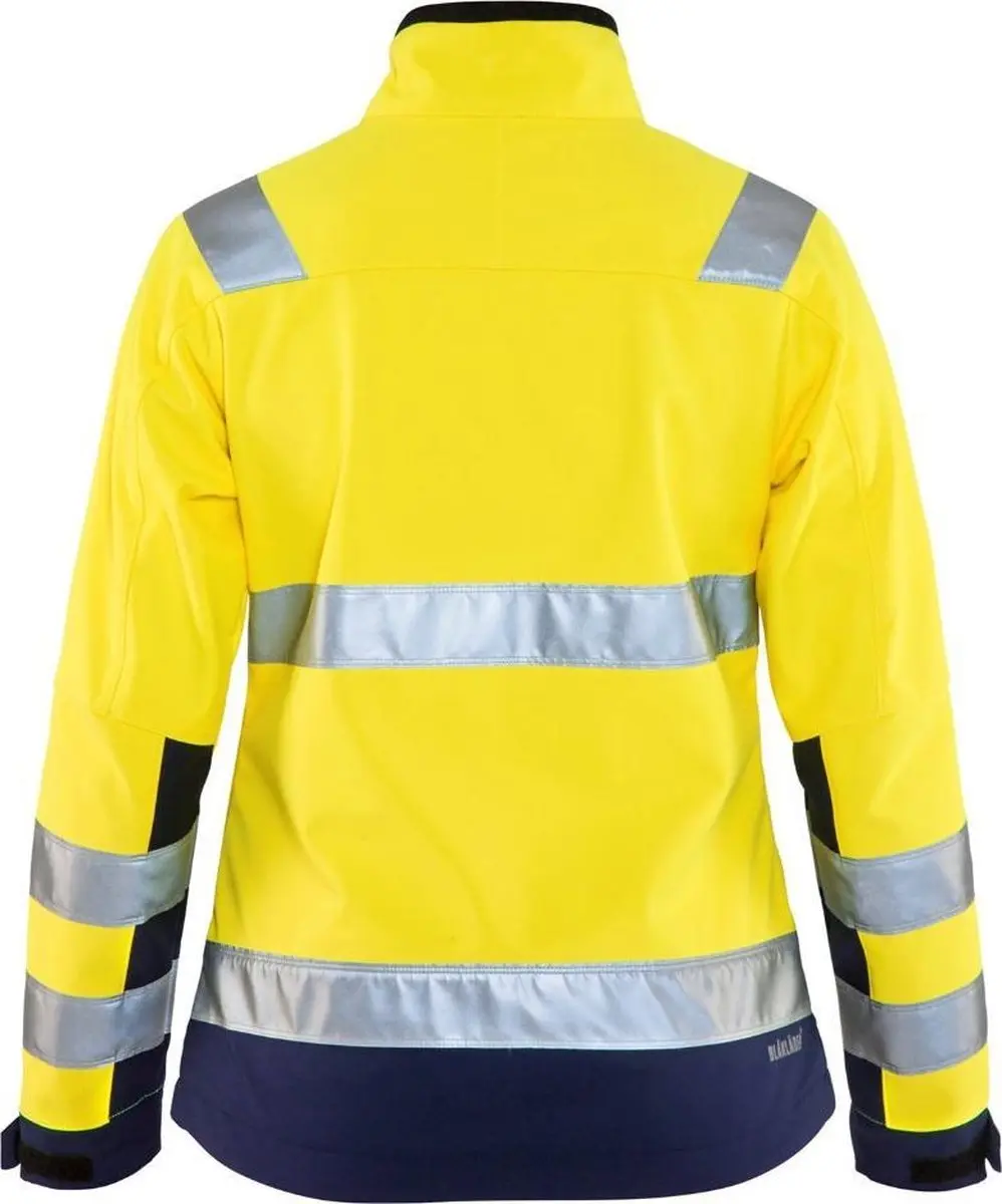 Blåkläder 4902-2517 Dames Softshelljack - High Vis Geel/Marine M
