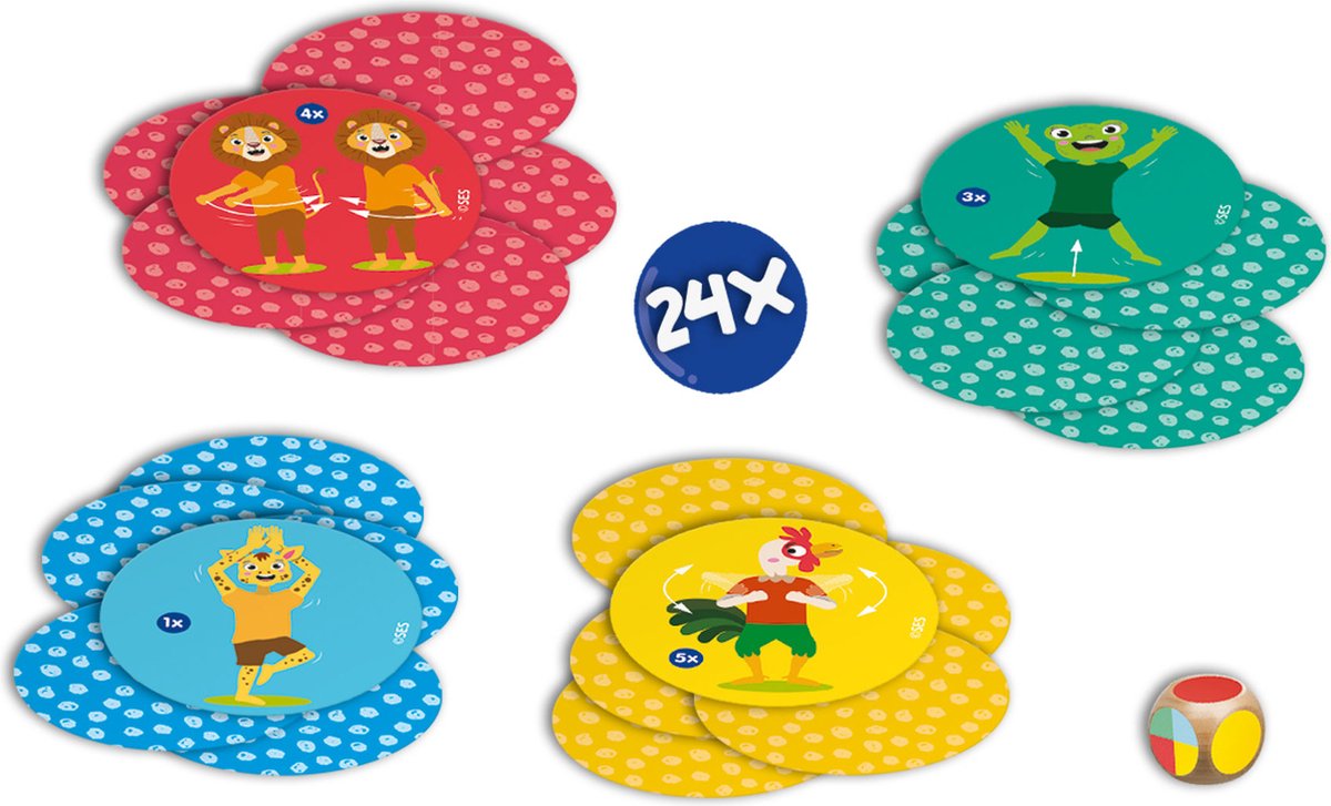 SES Creative 02343 Dance-Dance-Dance - Maak je eigen dansjes - 24 speelkaarten met danspasjes - 2 dobbelstenen - Actief spelen