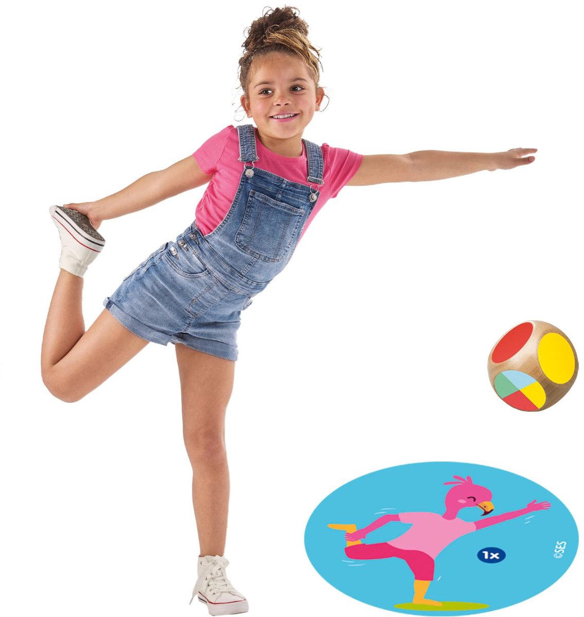 SES Creative 02343 Dance-Dance-Dance - Maak je eigen dansjes - 24 speelkaarten met danspasjes - 2 dobbelstenen - Actief spelen