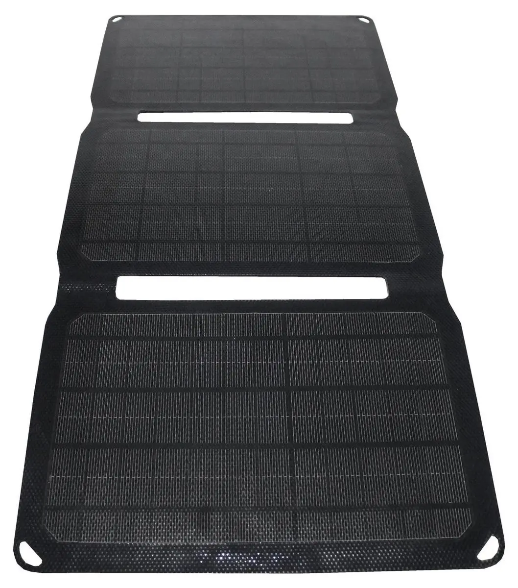 Powerplus Gorilla ETFE 20W Zonnepaneel - 14.8V/5V USB - Zwart