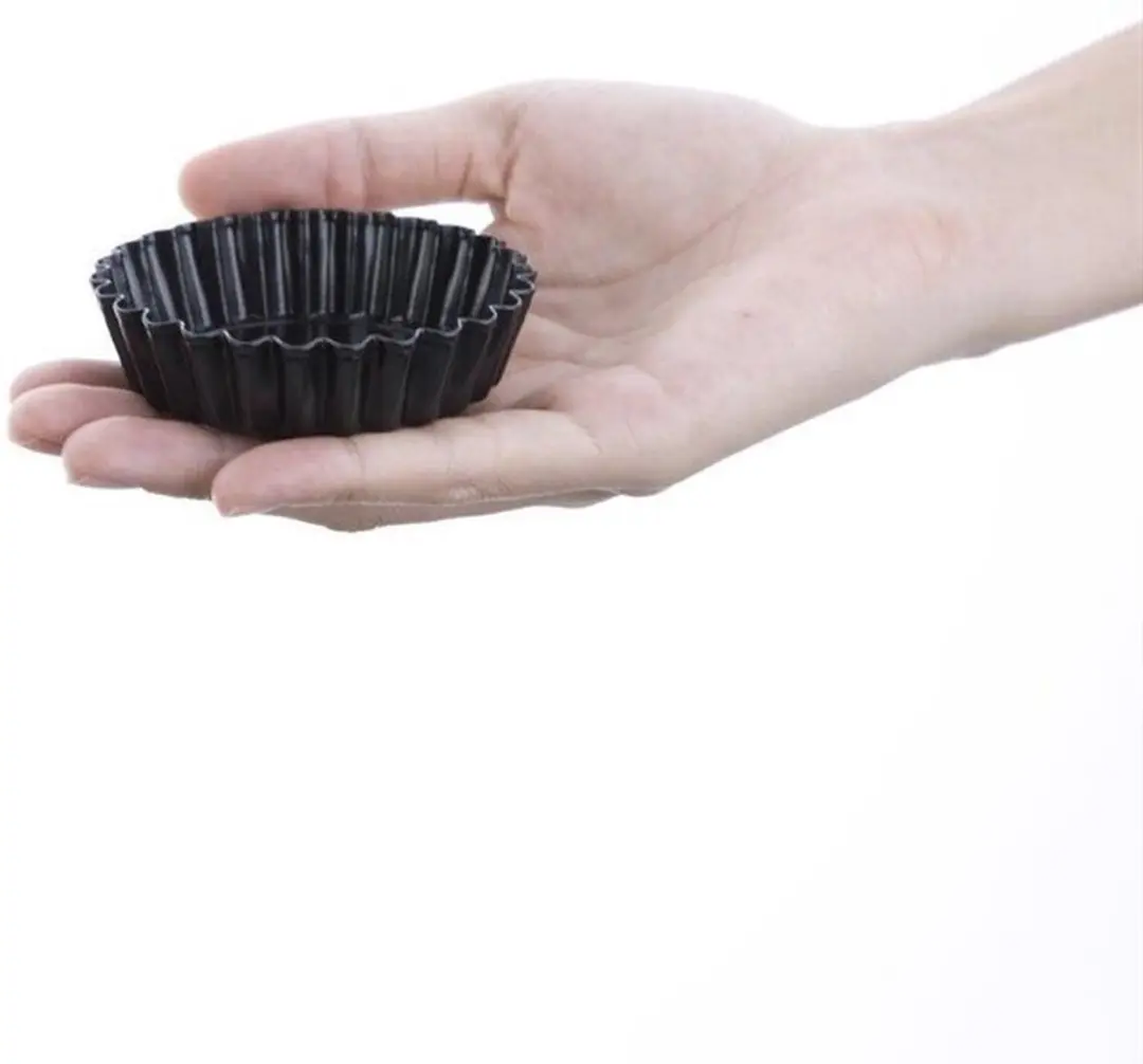 Vogue Mini Quichevormen 8cm - 3 Stuks - Zwart