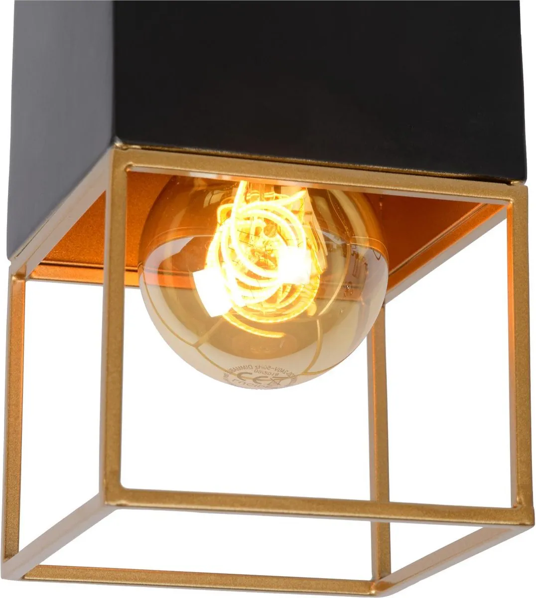 Lucide RIXT Plafondlamp E27 - Zwart