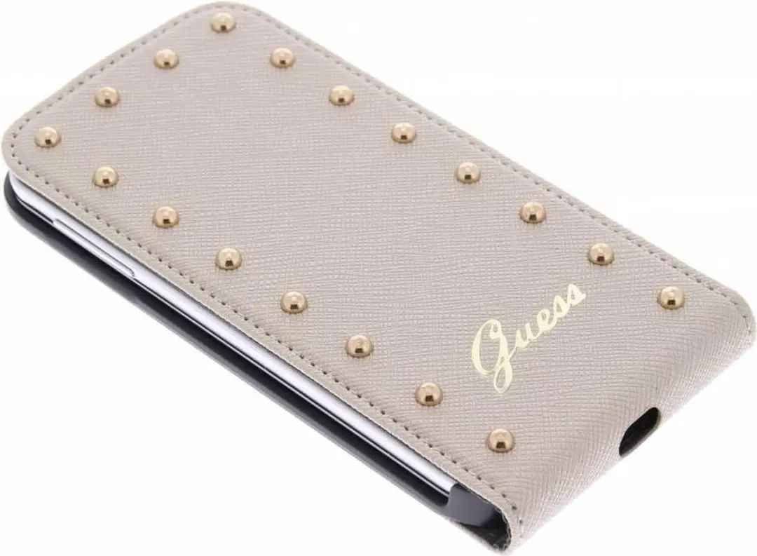 GUESS Samsung Galaxy S4 Studded Collection Flip Case - Goud