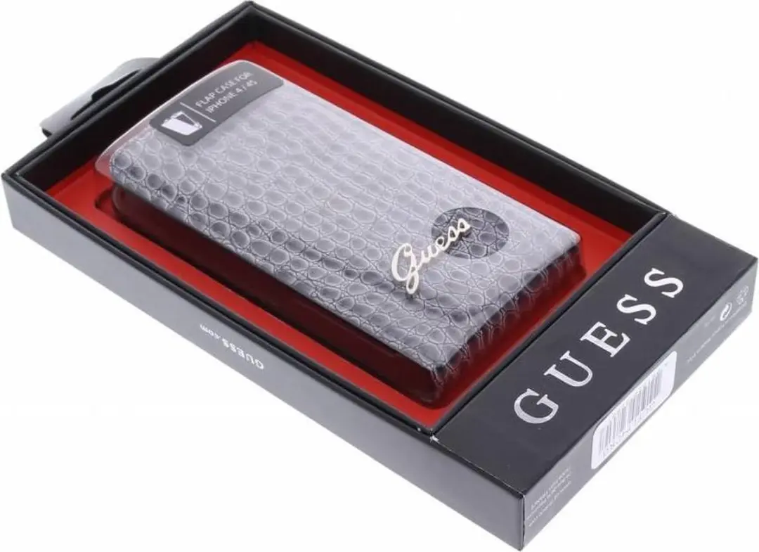 Guess Crocodile iPhone 4/4S Hoesje - Grijs