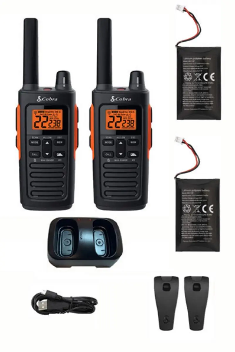 Cobra RX680 Set 18 PMR446 portofoons - IP54 - Zwart