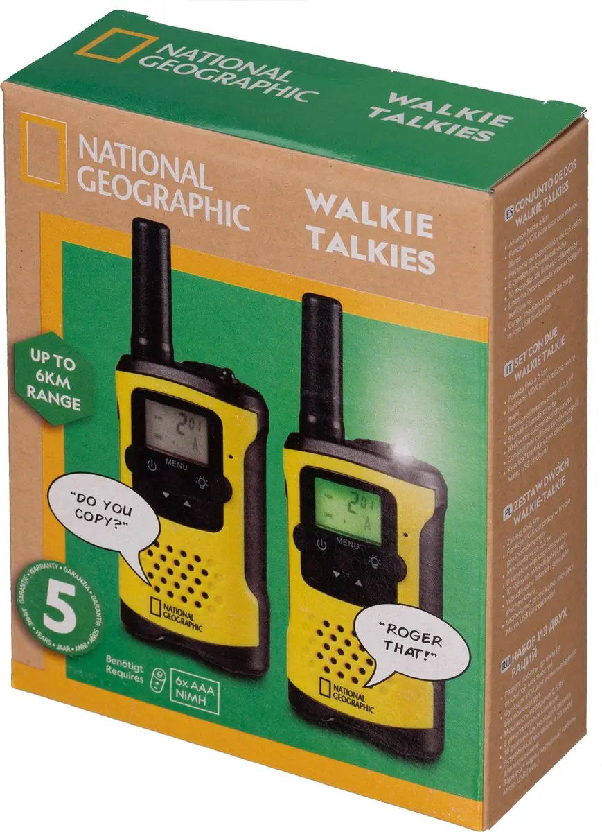 National Geographic Walkie Talkies 9111450 - 2 Stuks - Geel