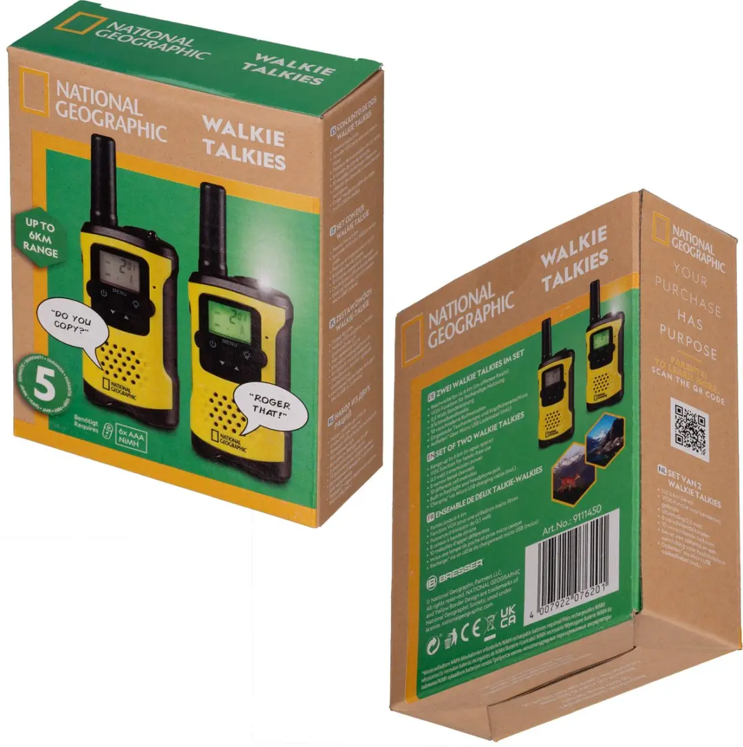National Geographic Walkie Talkies 9111450 - 2 Stuks - Geel - afbeelding 6 van 6