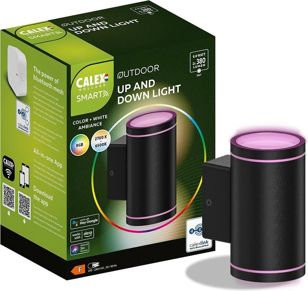 Calex Smart Outdoor LED Wandlamp RGBW 4W