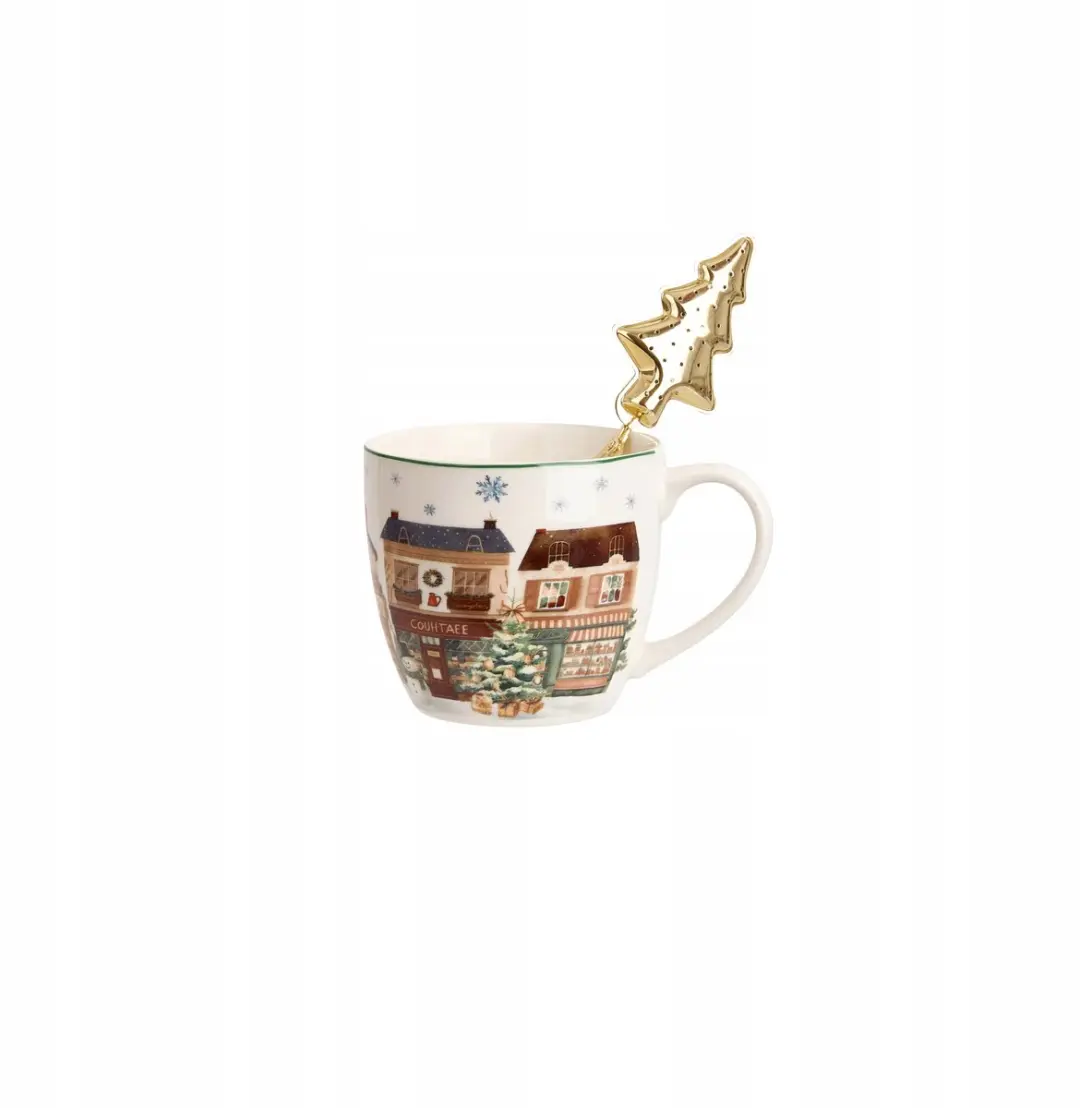 Duo Kerstmok met Kerstboom-infuser 460ml - Multicolor