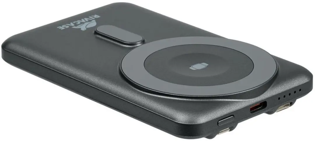 RivaCase VA2607 Powerbank 5000mAh - 3x Opladen - Magsafe 15W - Zwart/Grijs - afbeelding 6 van 6