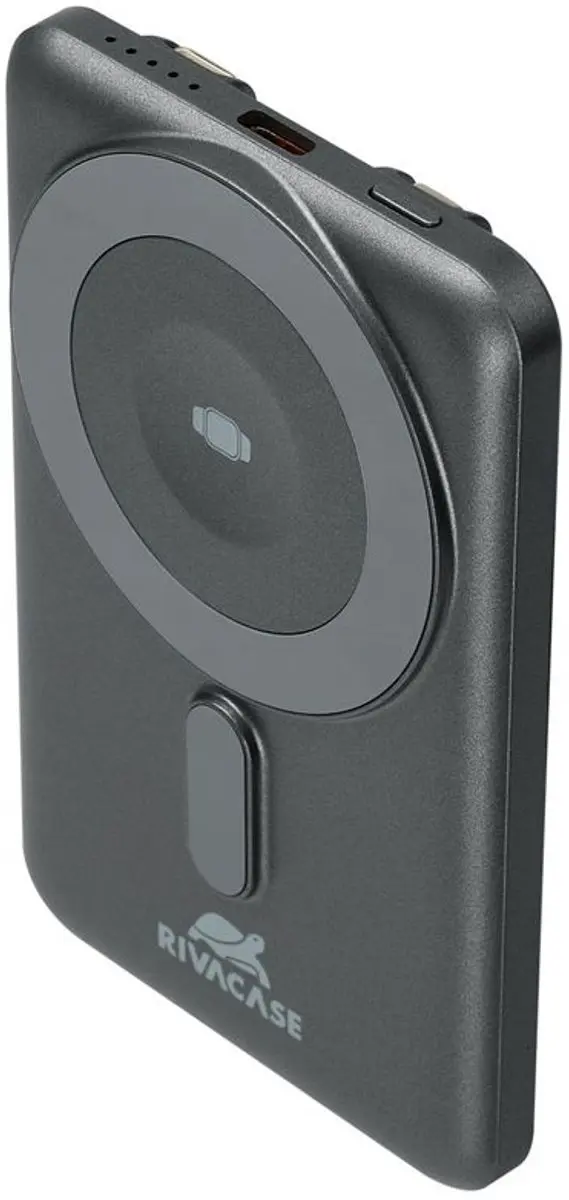 RivaCase VA2607 Powerbank 5000mAh - 3x Opladen - Magsafe 15W - Zwart/Grijs