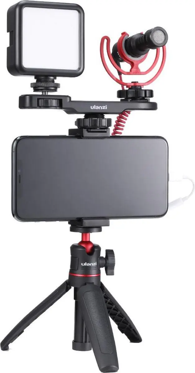 Ulanzi MT-08 Vlog-Statief - 3kg - Rood/Zwart