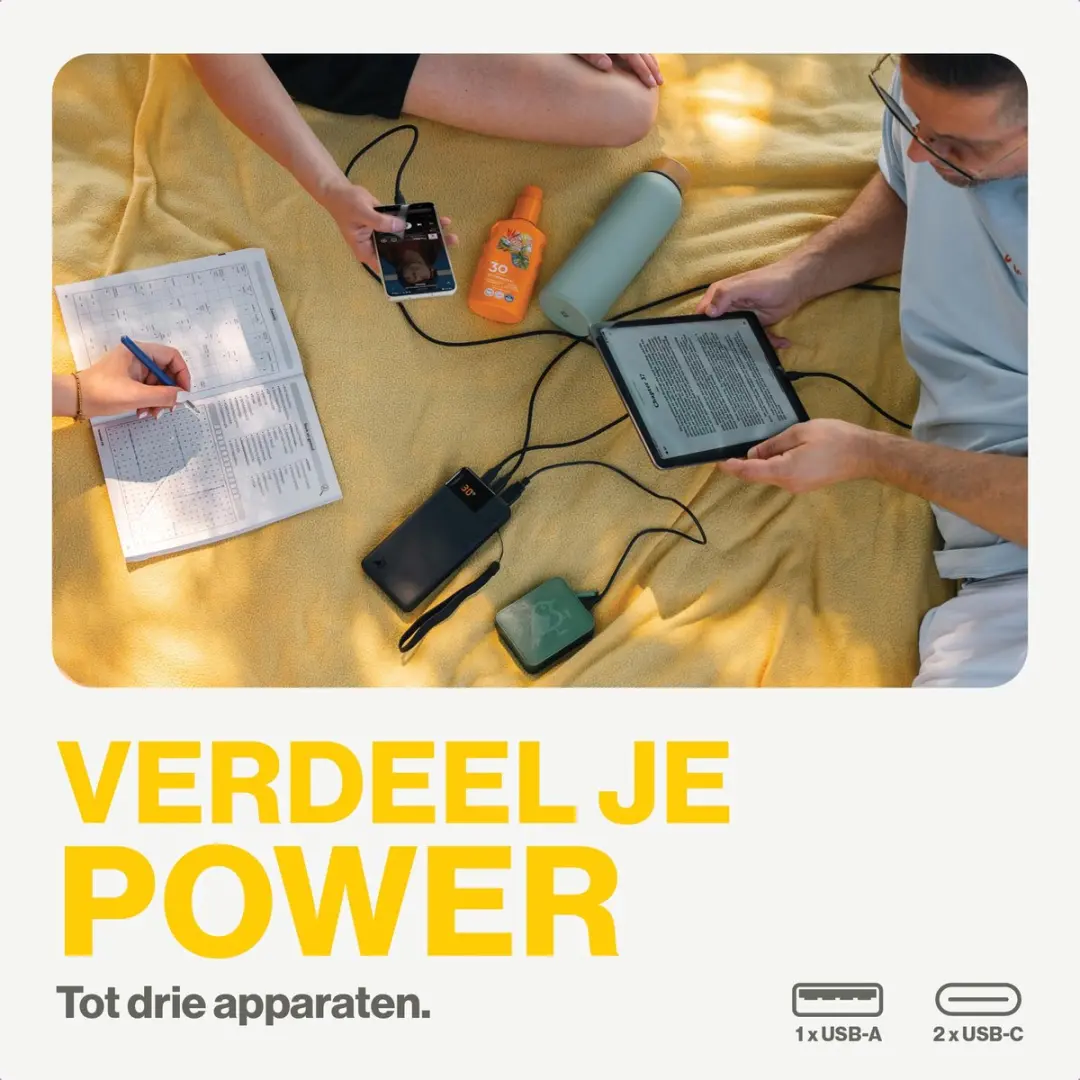 Aqiila Powerbird B20P Powerbank 20000mAh - 65W - Zwart