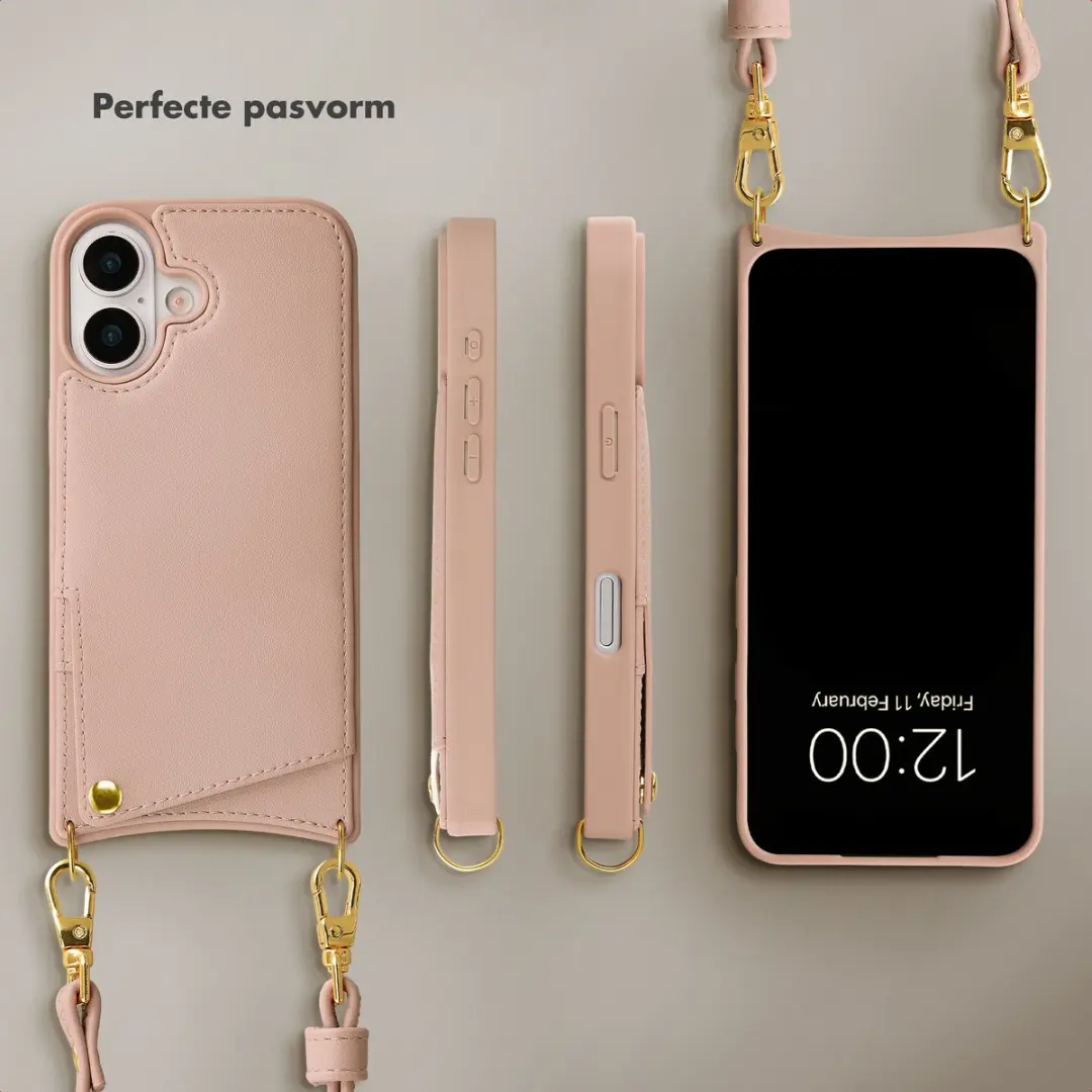 Selencia Hoesje iPhone 17 - Dusty Rose - 2 Pasjes