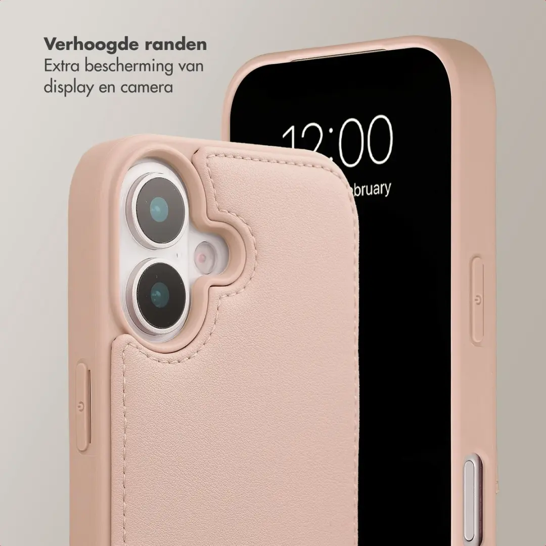 Selencia Hoesje iPhone 17 - Dusty Rose - 2 Pasjes