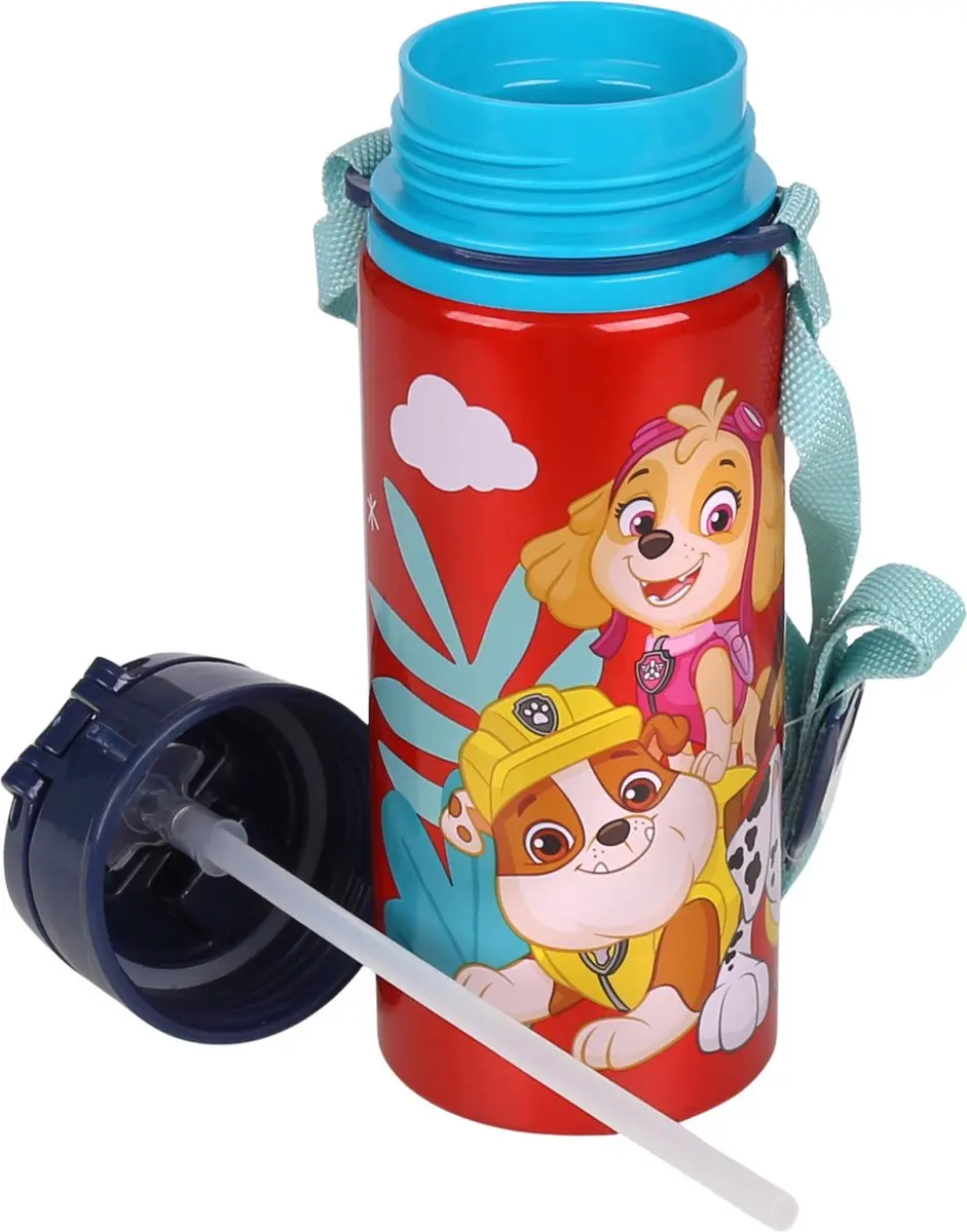 PAW Patrol Aluminium Waterfles 600ml - Blauw/Rood
