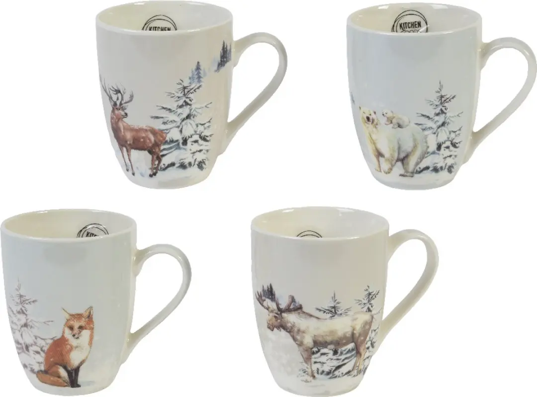 Decoris Kerstmok Porselein Dierenafbeelding