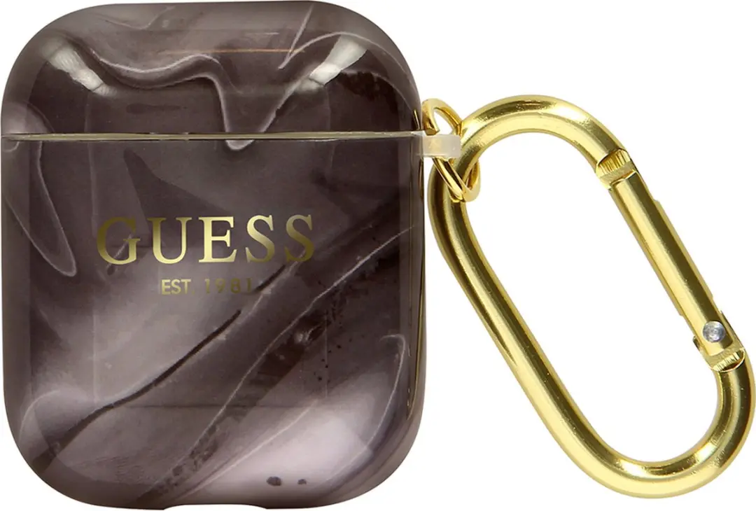 Guess TPU Shiny Marble Hoesje AirPods 1/2