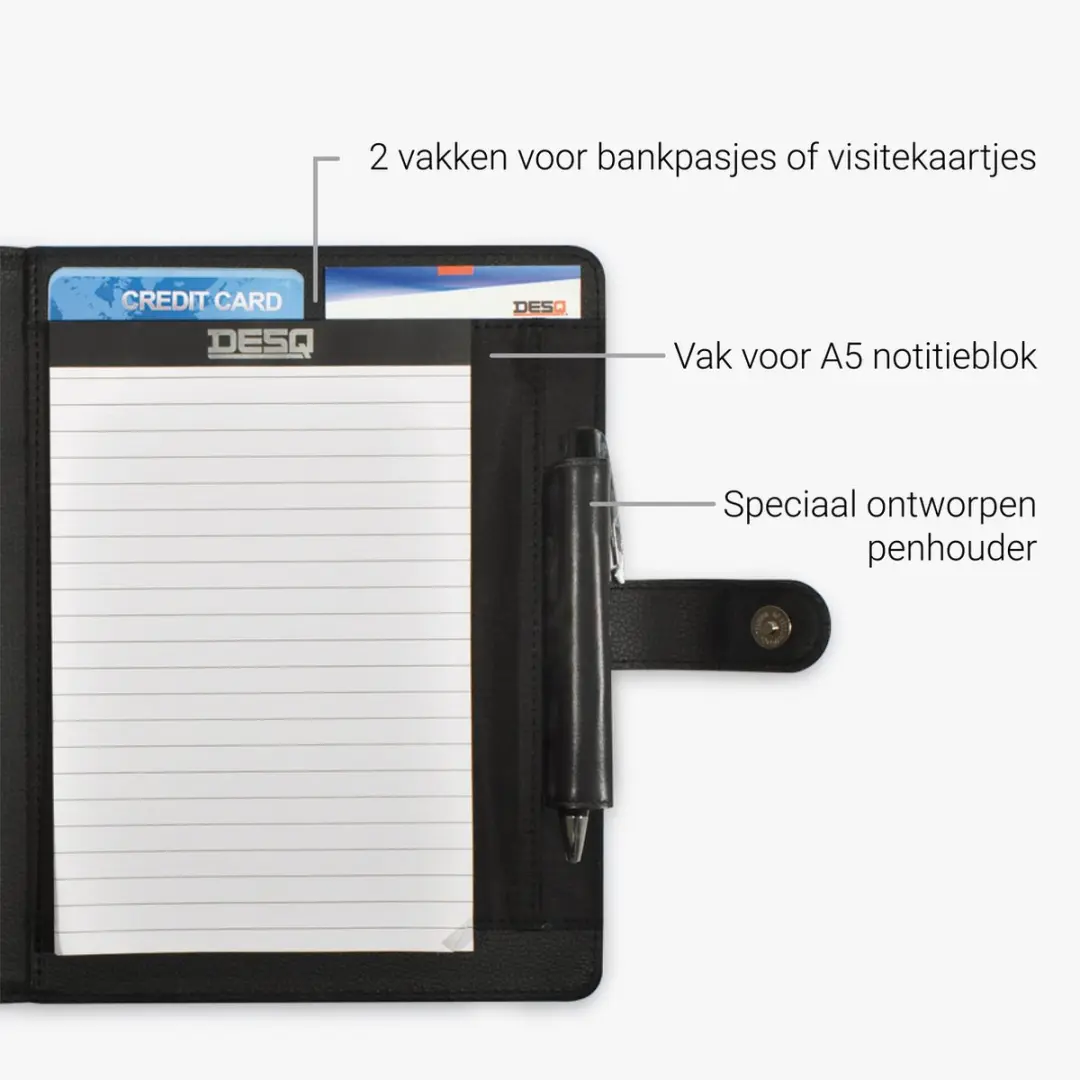 Desq Schrijfmap A5 Tablethouder 7-10,4" - 20 Vel - MPN 3688 - Zwart