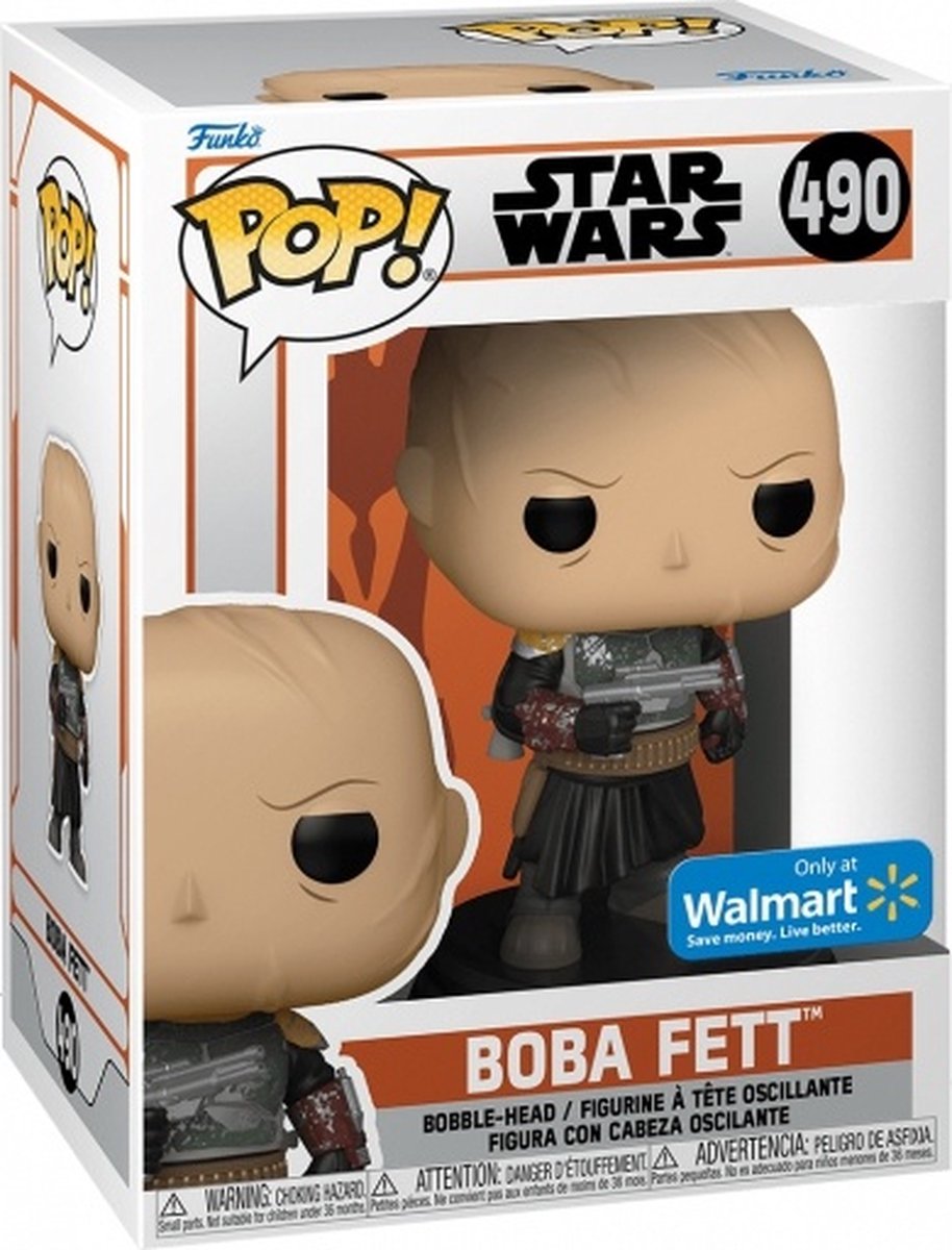 Funko Star Wars - Mandalorian POP! Boba Fett Without Helmet Exclusive 9 cm Verzamelfiguur - Multicolours