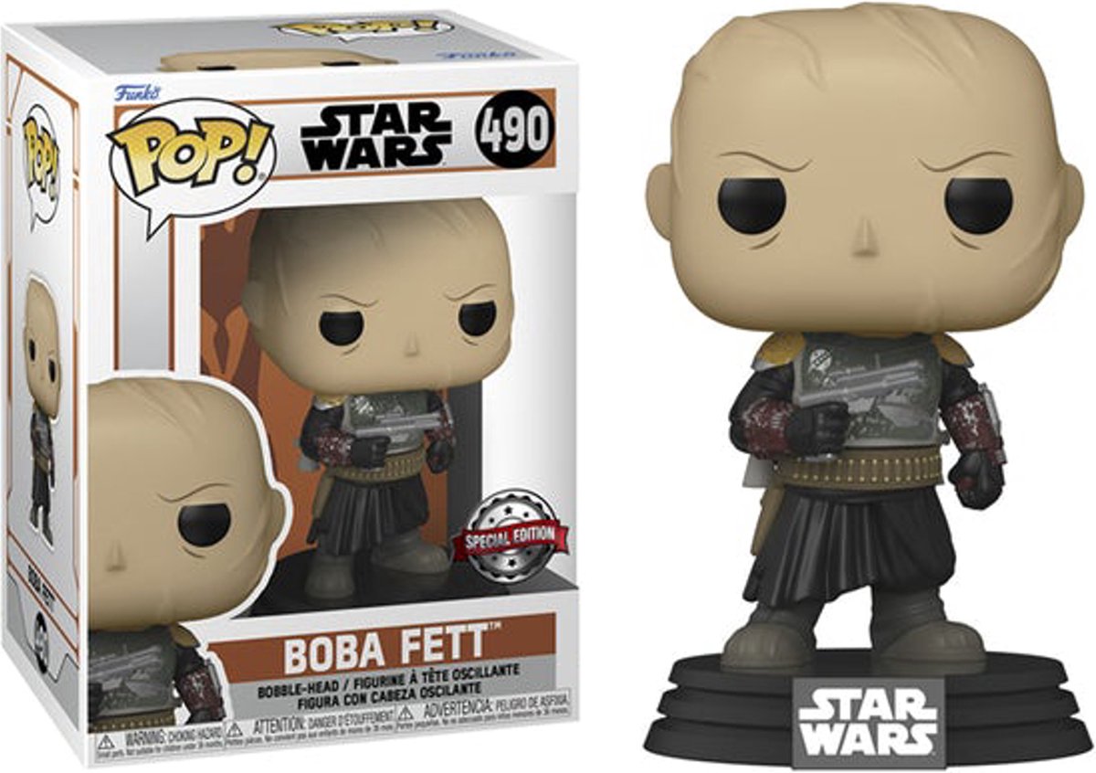 Funko Star Wars - Mandalorian POP! Boba Fett Without Helmet Exclusive 9 cm Verzamelfiguur - Multicolours
