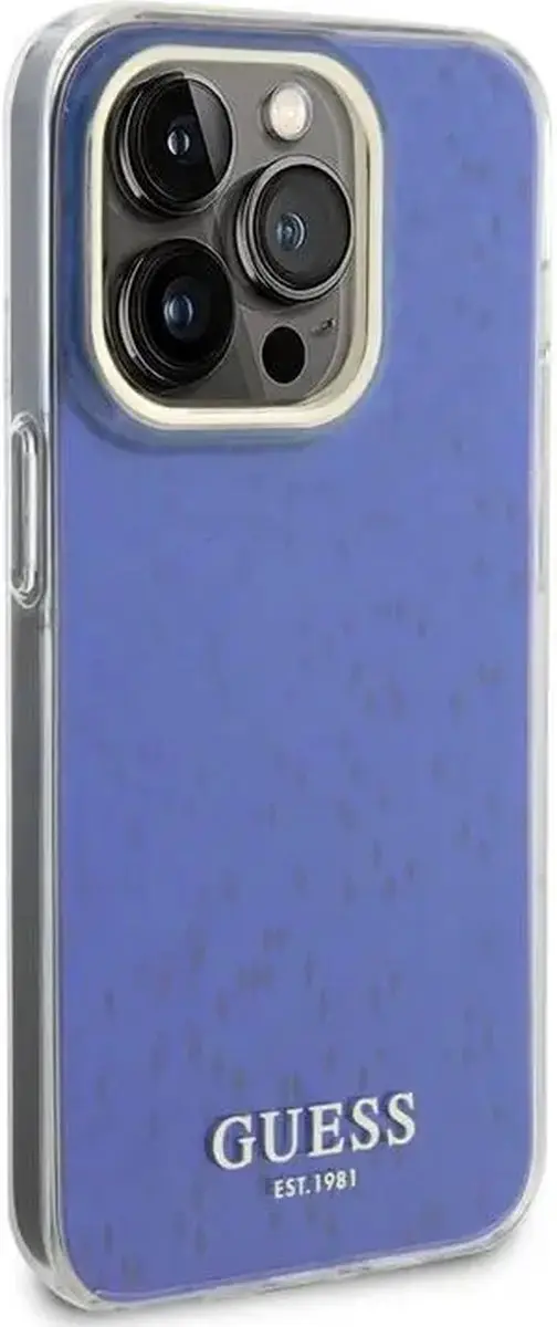 GUESS IML Case iPhone 15 Pro Max - Blauw