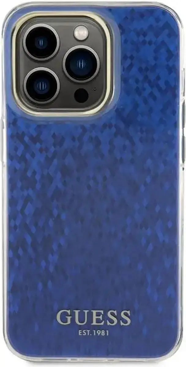 GUESS IML Case iPhone 15 Pro Max - Blauw