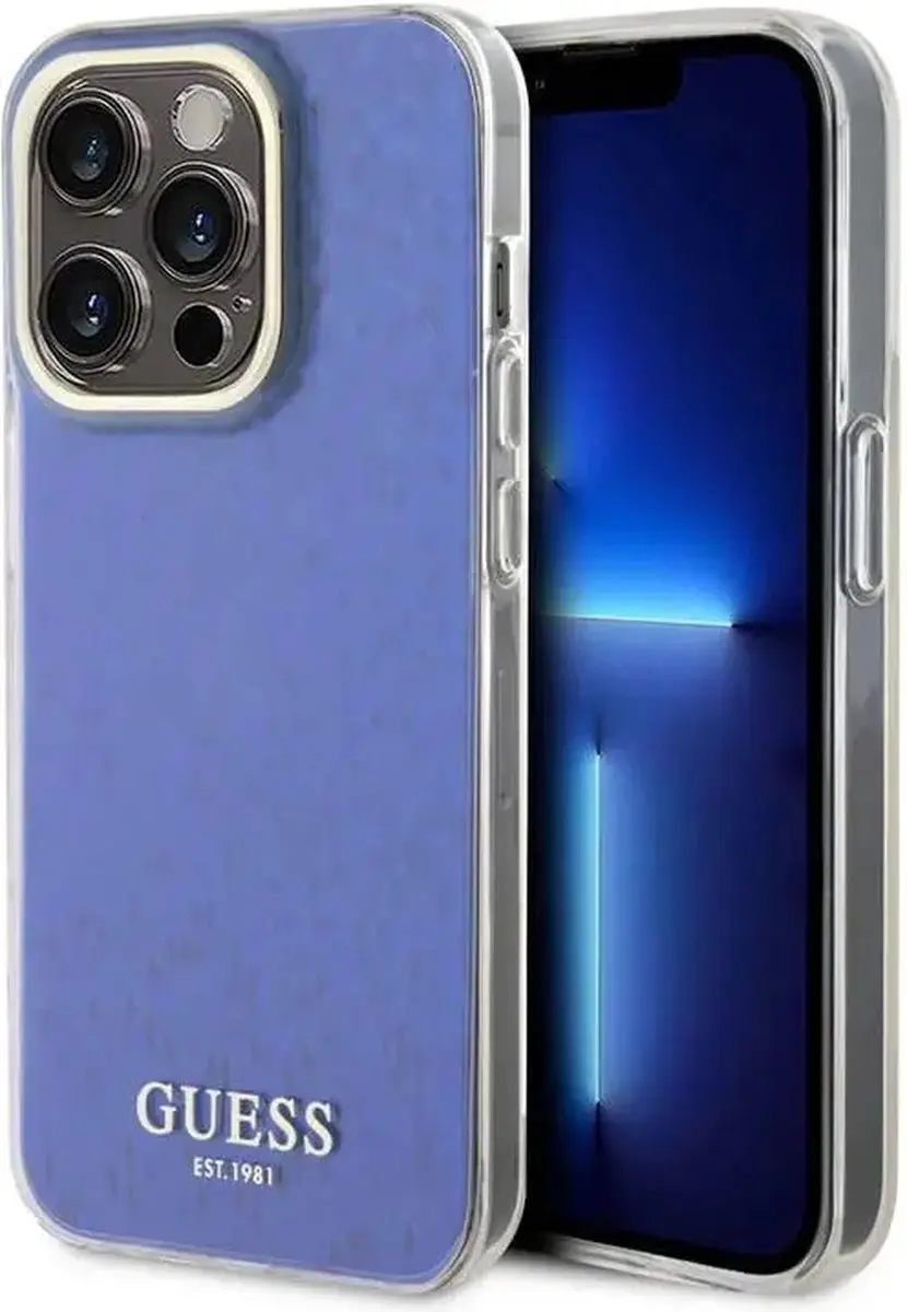 GUESS IML Case iPhone 15 Pro Max - Blauw