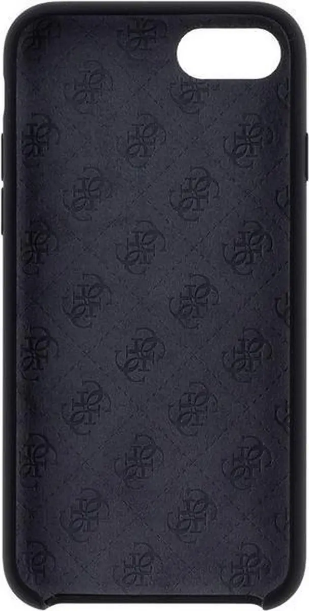 Guess Silicone Logo HardCase iPhone 7/8/SE - Zwart