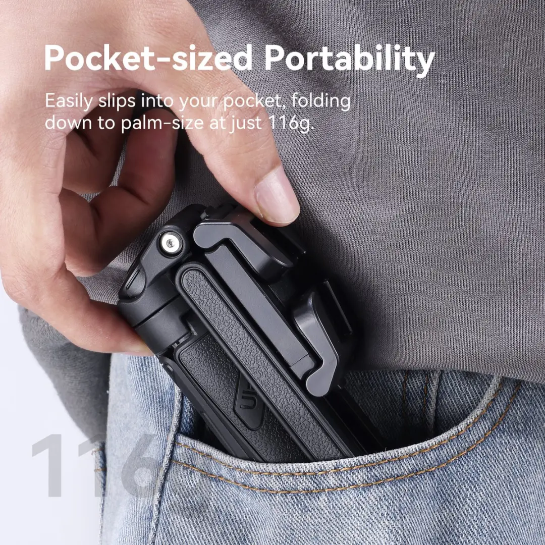 Ulanzi JJ02 Pocket Selfiestick Statief - 40cm - Zwart - afbeelding 6 van 6