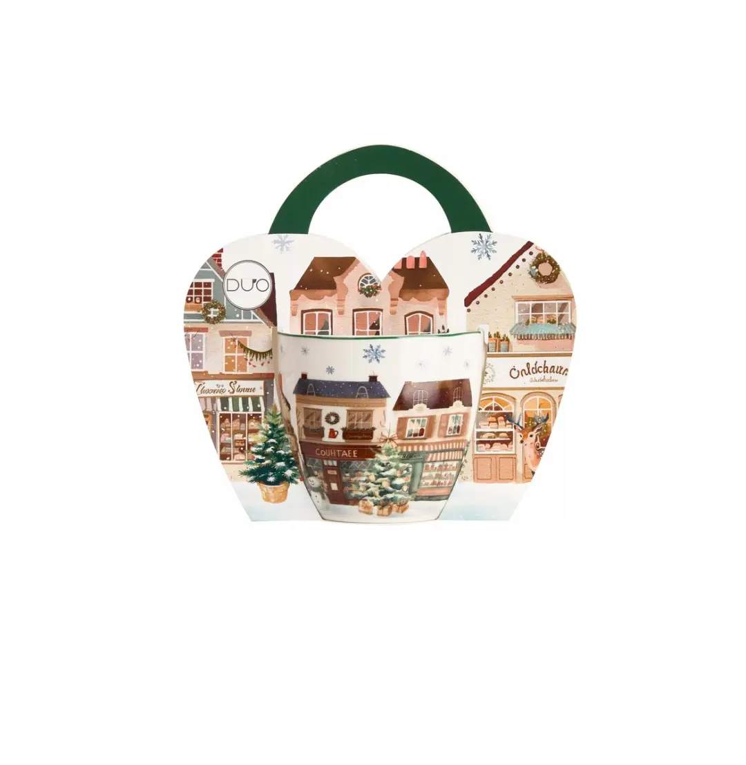 Duo Kerststad 2 Mok 460ml - Crème