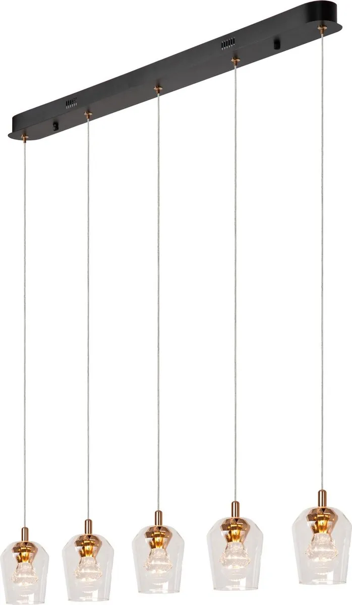 Lucide Berliane Hanglamp - 5x4W LED 2700K Transparant