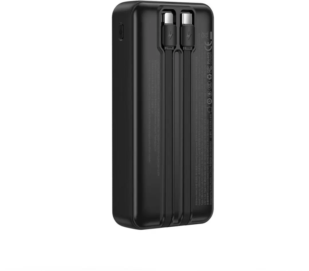 WiWU Powerbank 20000mAh 2-in-1 Type-C/Lightning - 22.5W - Zwart