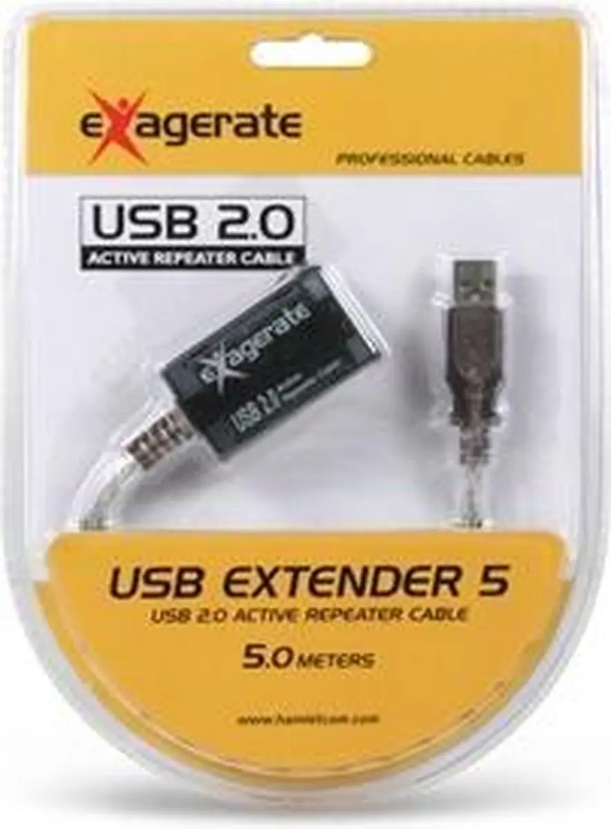 Hamlet XUREP5 USB-kabel 5m - Zwart