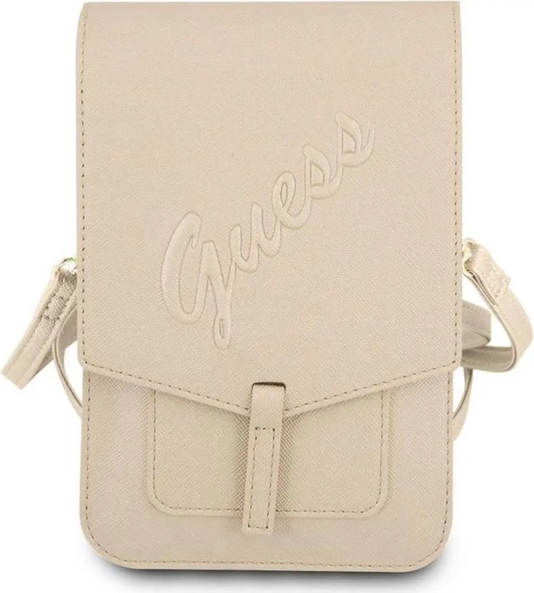 Guess Saffiano Heuptas Goud - 4 Pasjes